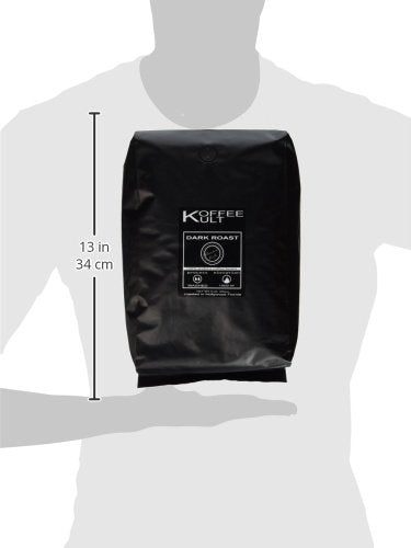 Koffee Kult Dark Roast Whole Bean Coffee 100% Arabica Coffee Beans Gourmet Artisan Blend with Chocolate & Cinnamon Notes 80oz Resealable Bag
