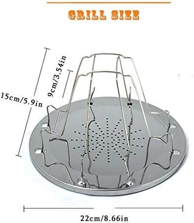 Folding Camp Stove Toaster, Stainless Steel 4 Slice Propane Bread Toaster, Portable Backpacking Outdoor Toaster Rack Holder for Camping Fishing Hiking