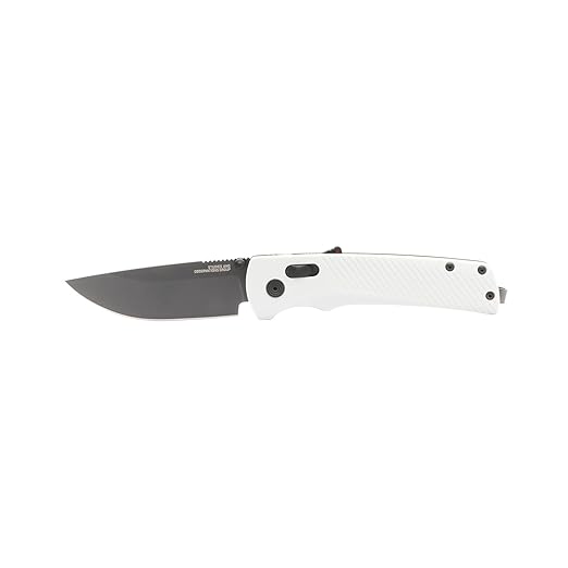 SOG Flash AT Daily Carry Ambidextrous Pocket Compact Folding Knife | Ergonomic Handle for Enhanced Grip | D2 Steel Blade, Concrete/Cool Gray