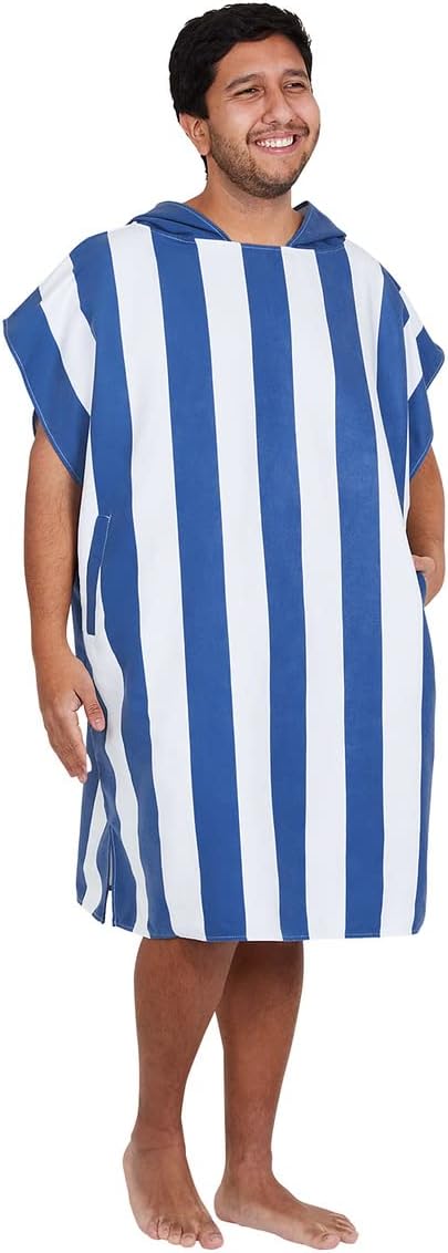 Dock & Bay Adult Poncho - Hooded Towel with Deep Pockets, Changing Robe - Quick Dry - Compact, Lightweight - Includes Bag