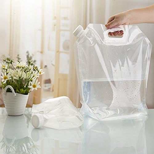 Collapsible Emergency Water Jug Container Bag, Freezable, BPA Free Plastic Water Carrier Tank, Outdoor Folding Water Bag for Sport Camping Riding Mountaineer Backoacking, Food Grade