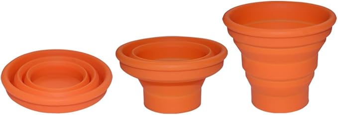 Silicone Collapsible Travel Cup for Outdoor Camping and Hiking (1 Pack) (Orange)