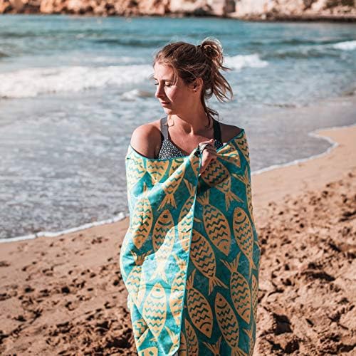 4Monster Microfiber Beach Towel Quick Dry,Super Absorbent Lightweight Travel Towel for Swimmers, Sand Free Camping Towel, Beach Towels for Pool, Swim, Water Sports,Yoga,Gym,Backpacking
