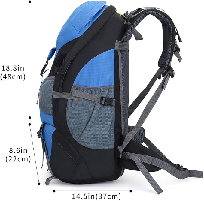 50L Hiking Backpack, Waterproof Lightweight Daypack for Outdoor Camping Travel