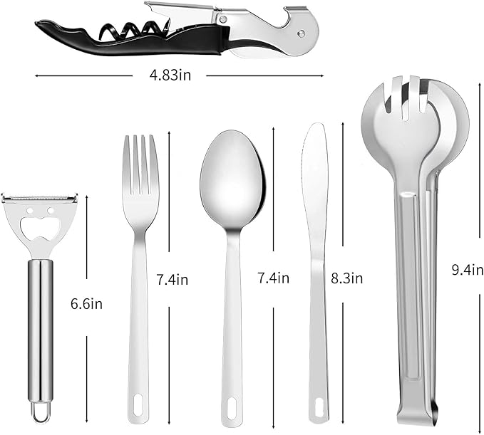 Camping Essentials Camping Accessories Gear Must Haves Camper Tent Camping Kitchen Rv Cooking Set Camping Cooking Utensils Set Supplies Gadgets Outdoor Stove Portable Picnic Gifts BBQ Stuff