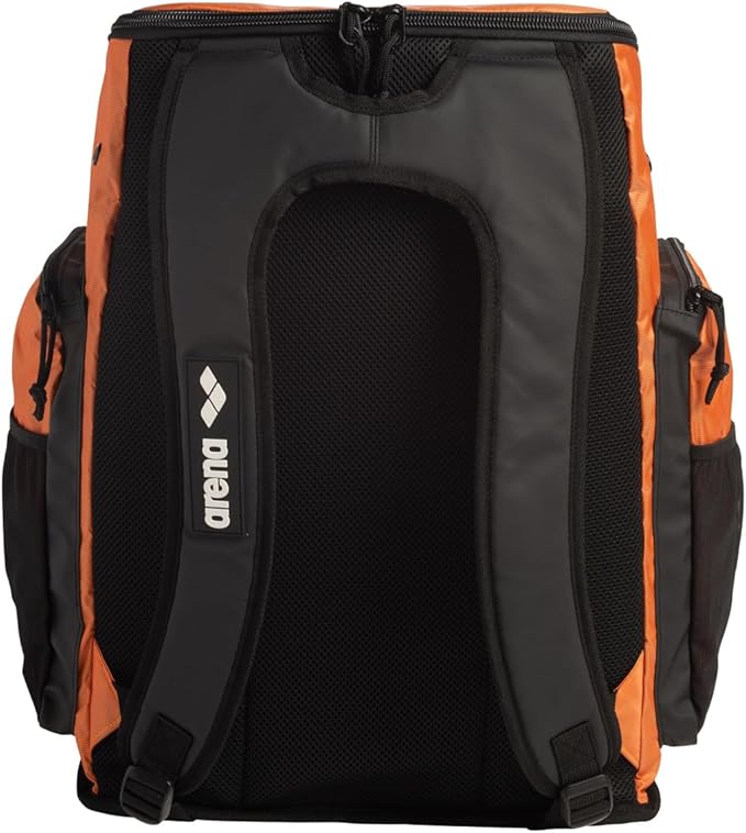 ARENA Spiky III Backpack 45 Swimming Athlete Sports Gym Rucksack Large Training Gear Equipment Swim Bag for Men and Women, 45 Liters, Orange