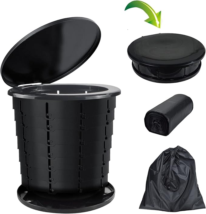 Portable Toilet For Camping Bucket Toilet | Camping Toilets Portable Folding Toilet Bucket | Retractable Toilet Camping Potty For Adults With Bags For Outdoor Camp Boat Toilet Bucket