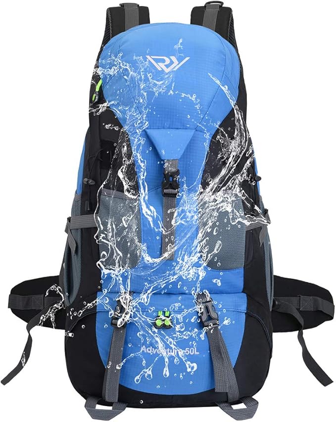 50L Hiking Backpack, Waterproof Lightweight Daypack for Outdoor Camping Travel