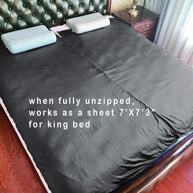 Browint Premium Sleeping Bag Liner with All Around Two-Way Zippers, 87"x41" Extra Wide Sleeping Sack for Hotel, Breathable Lightweight Travel Sheet, Multifunctional Bed Sheet for Camping, All Seasons