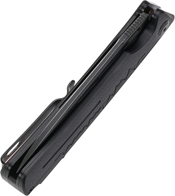 Sitivien ST136 Folding Knife,D2 Blade,G10 Handle EDC Tool Knife for Outdoor Hiking Camping(Black)