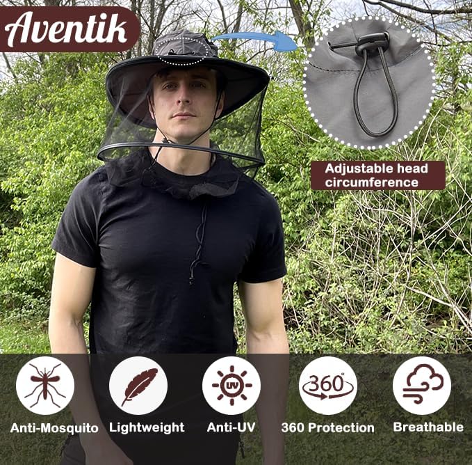 Aventik Mosquito Jacket Mosquito Pants Mosquito Suit No-See-Um Mesh, Super Light, Keep Safe Cool, UV Protection