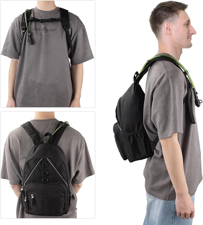 Mini Small Tactical Backpack MOLLE Daypack Gear Pack Camping Bag ,Small Hydration Pack Outdoor Water Bladder Carrier Pack