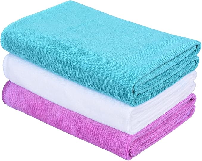 Gyms Towels for Men & Women Microfiber Exercise Fitness Home Absorbent Sweat Yoga Towels Sports Towels Soft Fast Drying 16inch x32inch 3-pack