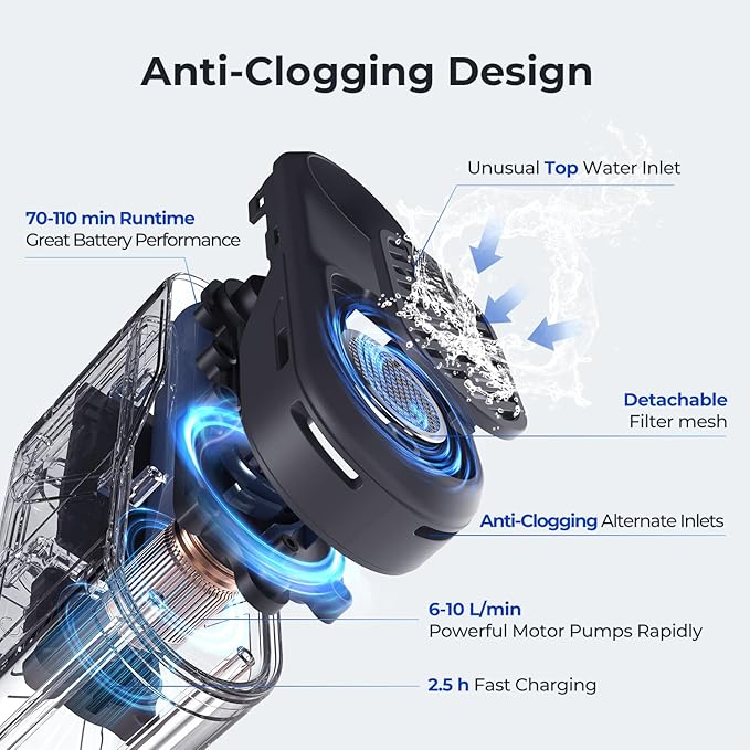 FLEXTAILGEAR MAX SHOWER Ultralight Rechargeable Outdoor Shower Pump, Portable Camping Showerhead Handheld, Travel Shower with USB-C Water Pump for Hiking, Car wash, Pet Cleaning, Beach Vacations