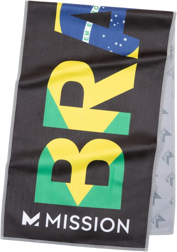 MISSION Original Cooling Towel, Brazil - Soft, Durable Microfiber - Cools Up to 2 Hours - UPF 50 Sun Protection - Machine Washable