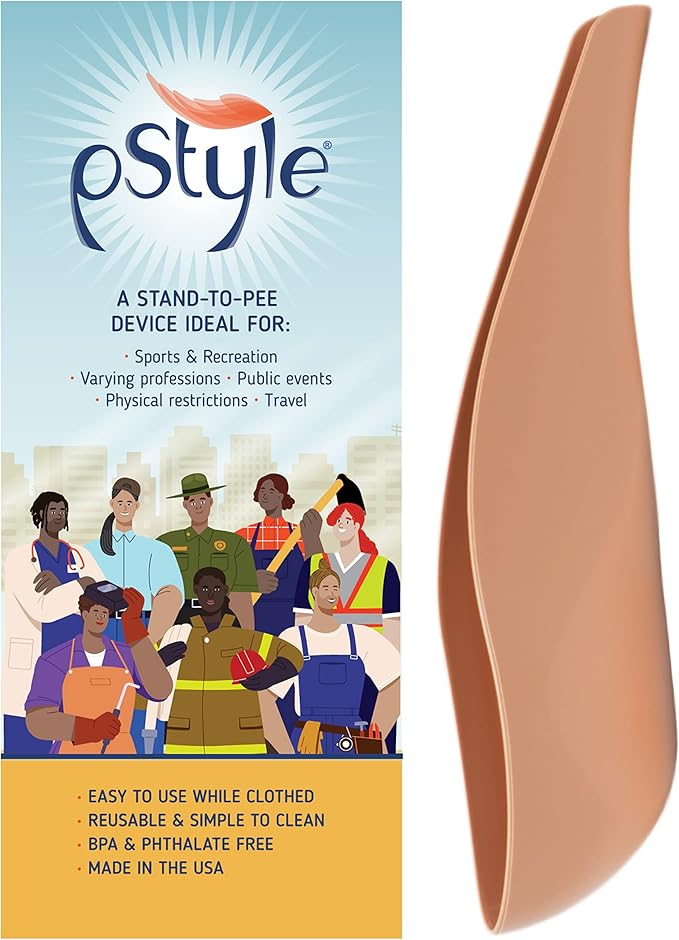 pStyle | Stand & Pee While Fully Clothed | Female Urination Funnel | for Women, Non-Binary, & Trans Men | Made in USA | Reusable Pee Funnel is a Game Changer for Camping, Hiking, Festivals, & More!
