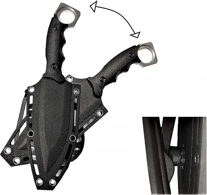 KCCEDGE BEST CUTLERY SOURCE Tactical Knife Hunting Knife Survival Knife Fixed Blade Knife Razor Sharp Edge Camping Accessories Camping Gear Survival Kit Survival Gear Tactical Gear 76162 (Black)