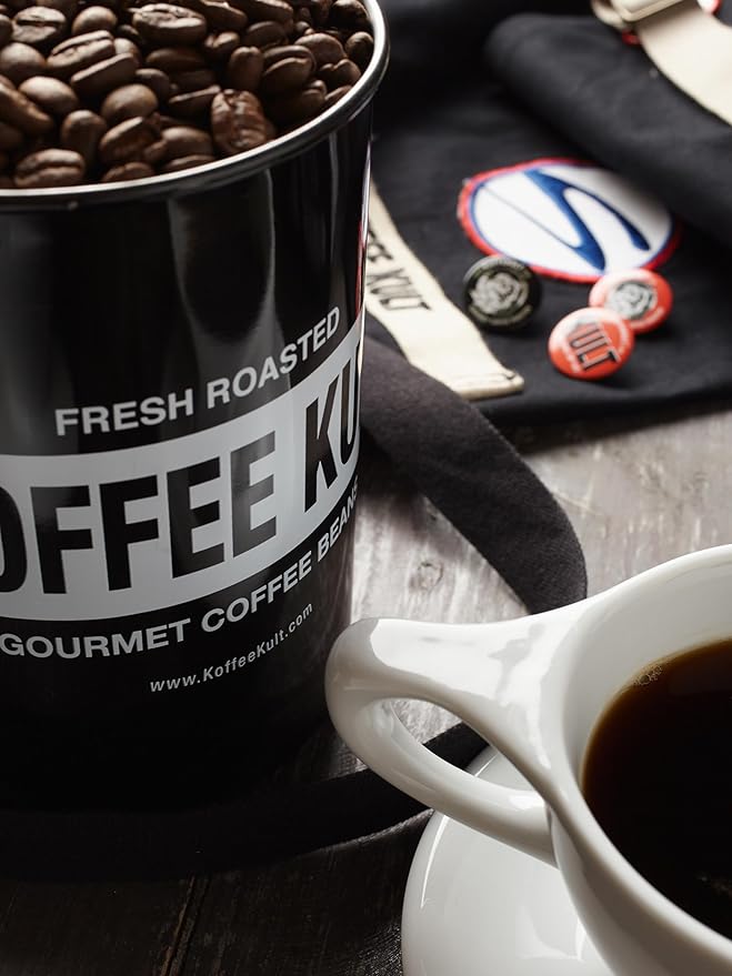Koffee Kult Dark Roast Whole Bean Coffee 100% Arabica Coffee Beans Gourmet Artisan Blend with Chocolate & Cinnamon Notes 80oz Resealable Bag