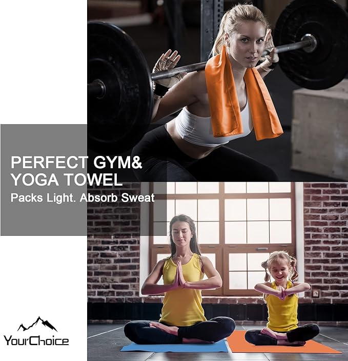 Your Choice Microfiber Travel Towel, Fast Drying Towel for Camping, Travel, Beach, Gym, Backpacking, Sports and Swimming. Sweat Absorbent, Lightweight and Ultra Compact