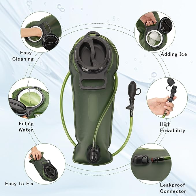 Mini Small Tactical Backpack MOLLE Daypack Gear Pack Camping Bag ,Small Hydration Pack Outdoor Water Bladder Carrier Pack