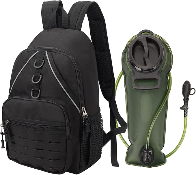 Mini Small Tactical Backpack MOLLE Daypack Gear Pack Camping Bag ,Small Hydration Pack Outdoor Water Bladder Carrier Pack