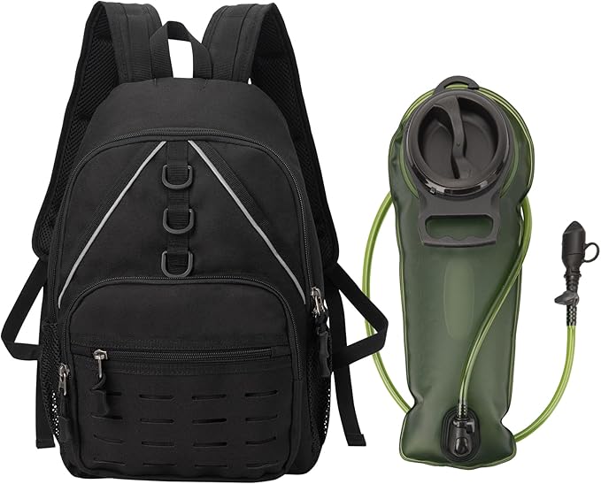 Mini Small Tactical Backpack MOLLE Daypack Gear Pack Camping Bag ,Small Hydration Pack Outdoor Water Bladder Carrier Pack