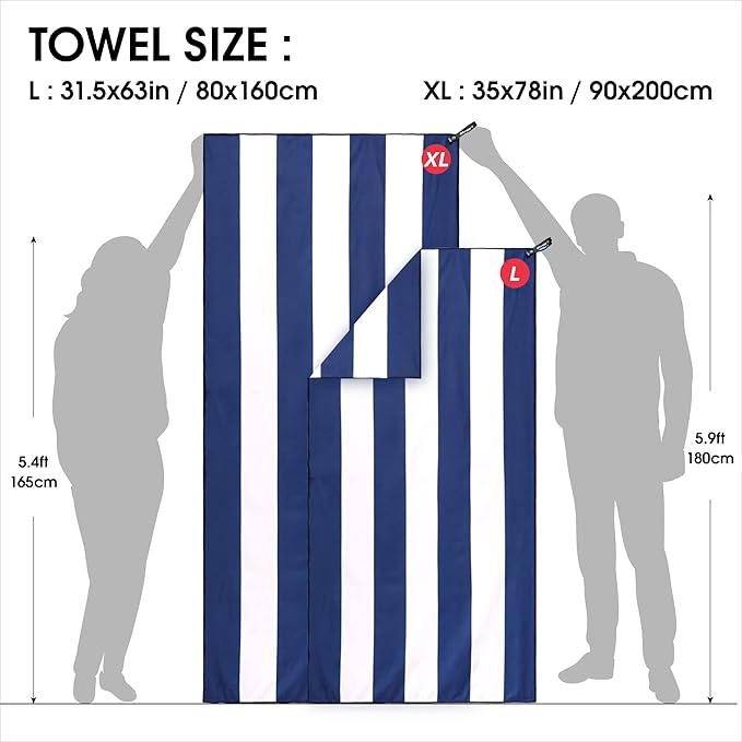 4Monster Microfiber Beach Towel Quick Dry,Super Absorbent Lightweight Travel Towel for Swimmers, Sand Free Camping Towel, Beach Towels for Pool, Swim, Water Sports,Yoga,Gym,Backpacking