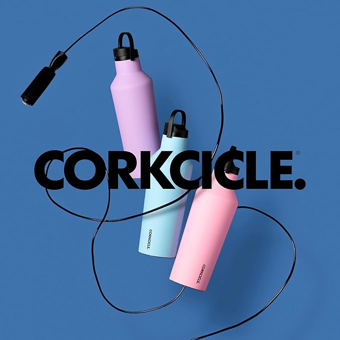 Corkcicle Insulated Canteen Travel Water Bottle, Triple Insulated Stainless Steel, Easy Grip Quick Sip Cap, Keeps Beverages Cold for 25 Hours or Warm for 12 Hours, 32oz, Navy Camo