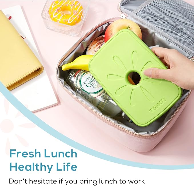 TOURIT Ice Packs for Lunch Boxes/Bags and Coolers, Lunch Box Cooler Ice Packs Reusable, Slim and Long Lasting Cool Pack for Work, Picnic or Camping