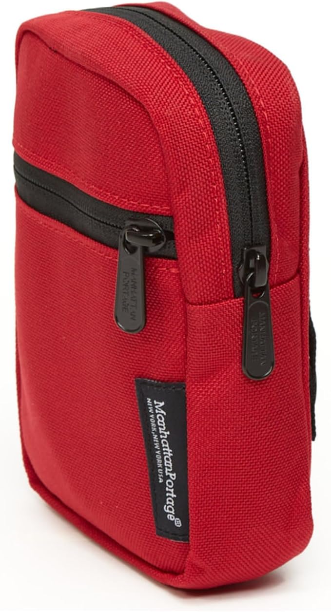 Manhattan Portage Trek Zipper Pouch - Stylish And Functional Travel Organizer 1000D Cordura And Water Resistant (Red)