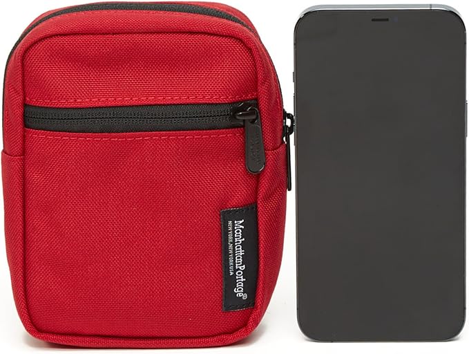 Manhattan Portage Trek Zipper Pouch - Stylish And Functional Travel Organizer 1000D Cordura And Water Resistant (Red)