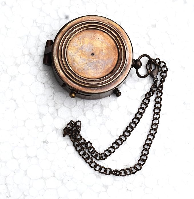 '-Thoreau's Go Confidently Graduation Gift for him, Camping Compass with Leather Pouch Boating Hiking Religious Gifts, Missionary Gifts Keepsake. Confirmation Gift Direction Compass