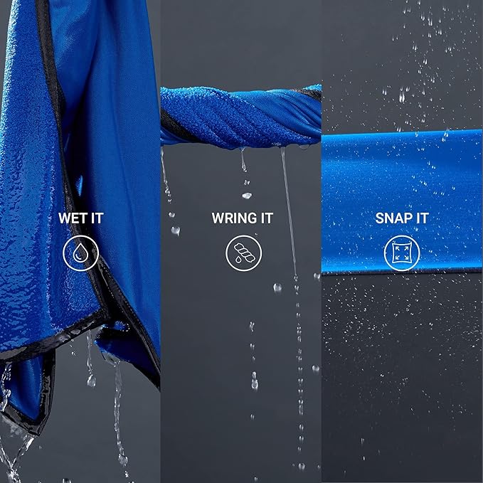 Mission Original Cooling Towel, Black - Soft, Durable Microfiber - Cools Up to 2 Hours - UPF 50 Sun Protection - Machine Washable
