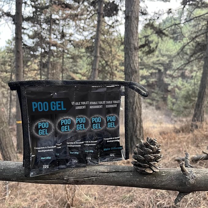 TRIPTIPS Camping Toilet Chemicals 20g /Pack Quick Super Absorb, Eco Gel for Portable Toilet Chemicals Deodorant, Poop Gel Camping, Pee Gel for Camping Portable Toilet Gel