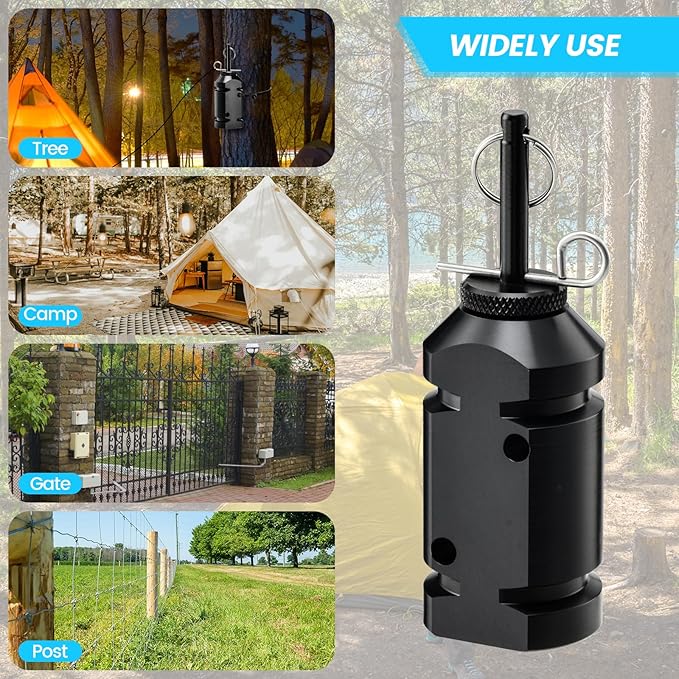 Camp Security Perimeter Trip Wire Alarm, Camping Safety Alarm, Anti-Intruder Early Warning System, Made of 6061 Aluminum