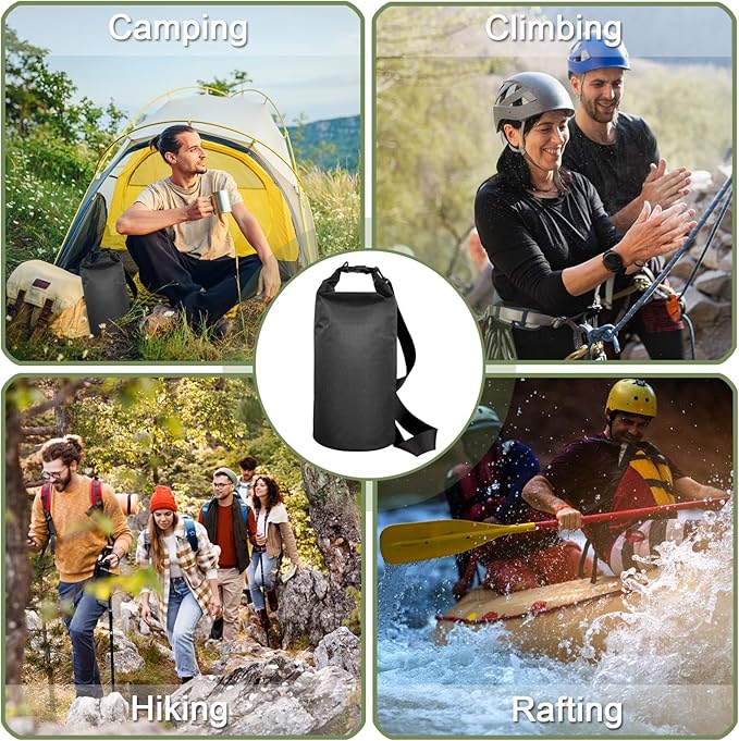 Bear Food Bag Hanging System, Ultralight Camping Bear Bag Kit Include 10L Waterproof Bear Bag, Pulley System with Survival Utility Ropes, Clips, Rock Pouch and Instructions