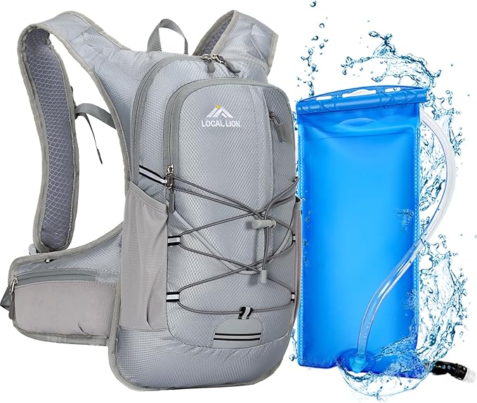 LOCAL LION 18L Hydration Backpack with 2L Water Bladder, Insulated Cycling Bike Backpack, Lightweight Water Pack for Hiking Running Skiing Commuting