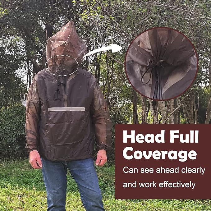 Aventik Mosquito Jacket Mosquito Pants Mosquito Suit No-See-Um Mesh, Super Light, Keep Safe Cool, UV Protection