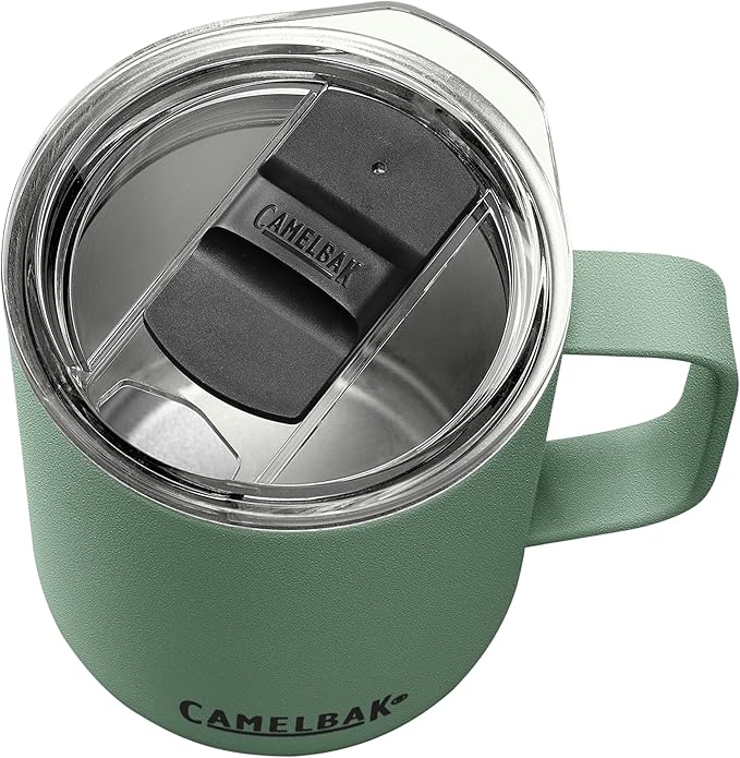 CamelBak Horizon 12oz Camp Mug - Insulated Stainless Steel - Tri-Mode Lid - Moss
