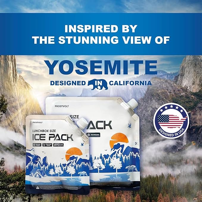 Reusable Ice Packs for Coolers and Lunch Boxes | High-Performance Cooler Ice Packs Reusable Long Lasting | Deep Freeze Lunch Box Ice Packs - for Picnic Cooler & Lunch Containers