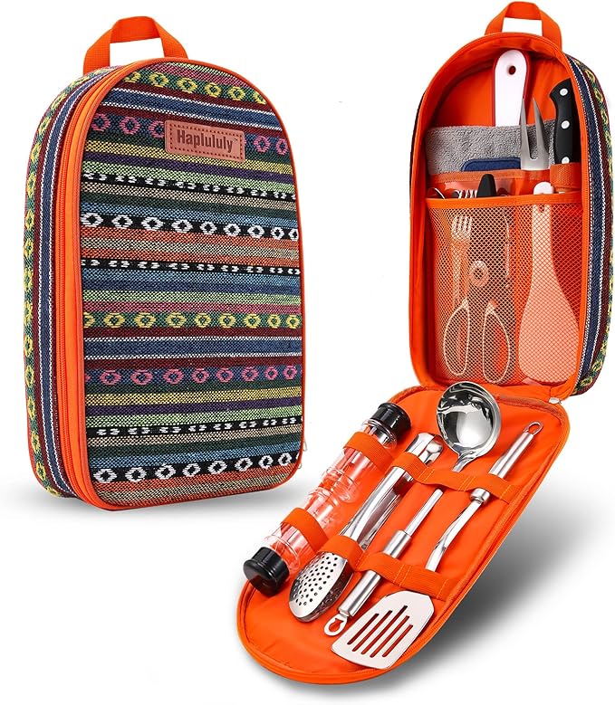 Camping Essentials Camping Accessories Gear Must Haves Camper Tent Camping Kitchen Rv Cooking Set Camping Cooking Utensils Set Supplies Gadgets Outdoor Stove Portable Picnic Gifts BBQ Stuff