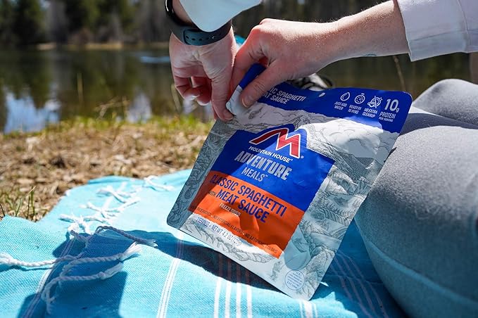 Mountain House Mexican Style Adobo Rice & Chicken, 2-Servings | Gluten-Free & Classic Spaghetti with Meat Sauce | Freeze Dried Backpacking & Camping Food |2 Servings
