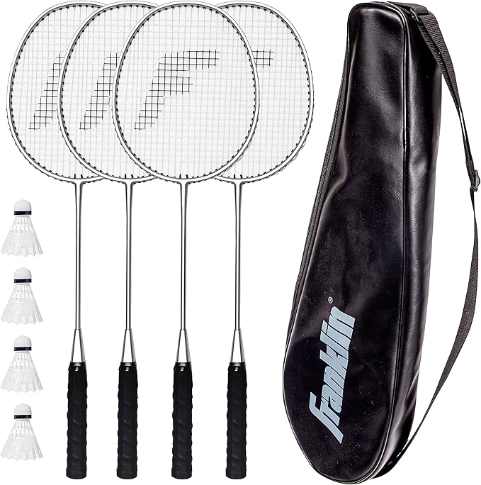 Franklin Sports Badminton Racket + Birdie Set - 2 Player 4 Player