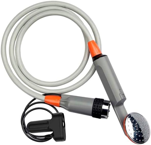LUOOV [Upgraded] Portable Camping Shower,Compact Shower Pump with USB Rechargeable Battery, Handheld Outdoor Shower Head for Camping, Hiking, Traveling,w/3.7V Pump, 6-Ft Hose,Bidet Head