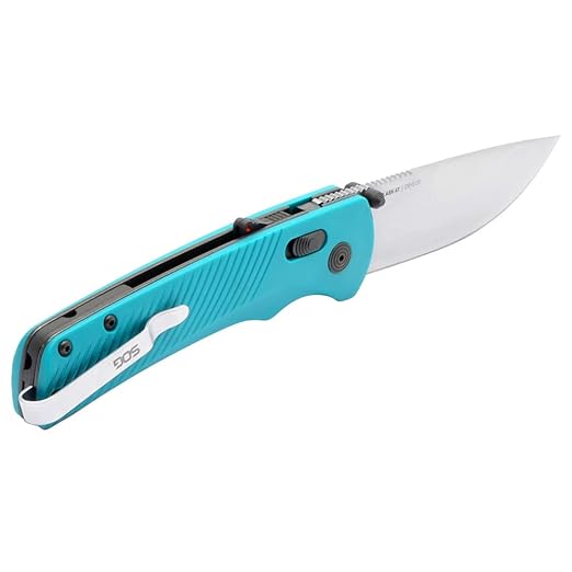 SOG Flash AT Daily Carry Ambidextrous Pocket Compact Folding Knife | Ergonomic Handle for Enhanced Grip | D2 Steel Blade, Petrol Green/Satin