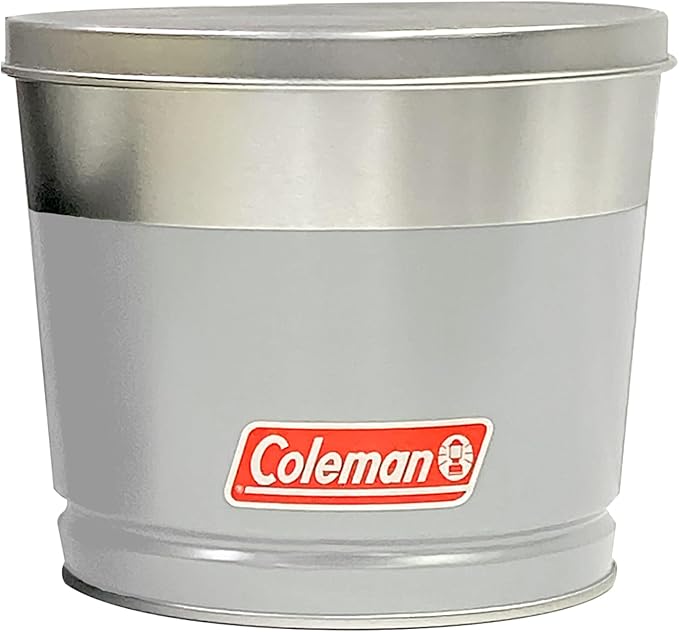 Coleman Outdoor Citronella Candle, Decorative Tin Candle for Patio, Backyard, Outdoor, Camping Candle, White Tin Candle with Cover, Up to 25 Hours Burn time, 11oz