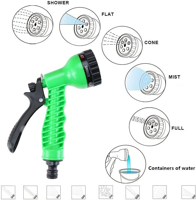 Finderomend 2.1 Gallon Portable Shower for Camping with 7 Spray Modes, Hand Press Camping Shower with Removable Hose and Shower Head,8L Pressure Rinse Kits for Hiking Traveling Garden Beach Pet Shower