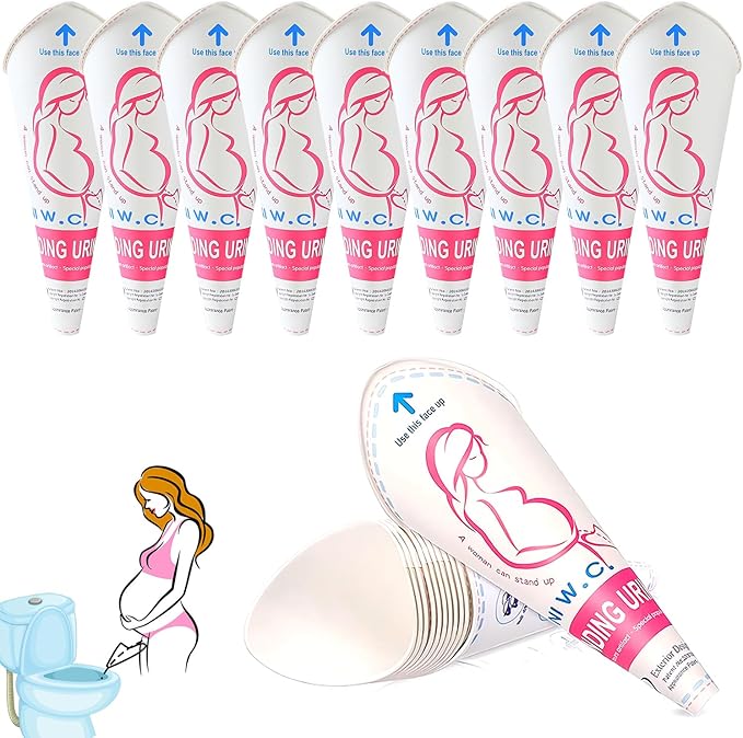 JIURUN 30PCS/50PCS Disposable Female Urination Device, Portable Pee Funnel Standing Pee Disposable for Women, Waterproof Paper Female Urinal Funnel for Travel, Camping, Hiking, Outdoor Activities