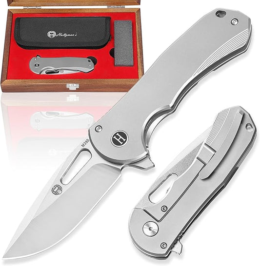 Holtzman's Gorilla Survival 'The Silverfox' M390 Steel Body Folding Knife