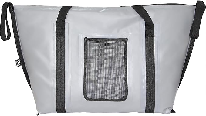 Buffalo Gear Insulated Fish Cooler - 27.5QT 58QT Waterproof Flat Bottom Bag, Leakproof and Fishing Kill Bag